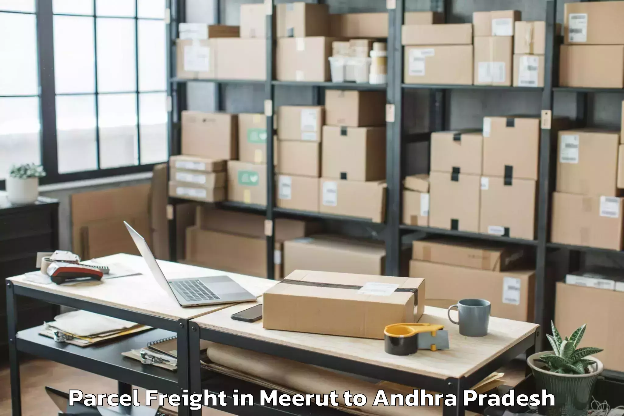 Discover Meerut to Vadlamuru Parcel Freight